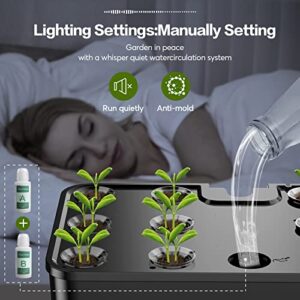 Herb Garden Hydroponics Growing System - MUFGA 12 Pods Indoor Gardening System with LED Grow Light, Plants Germination Kit(No Seed) with Pump System,Height Adjustable, Ideal Gardening Gifts for Women