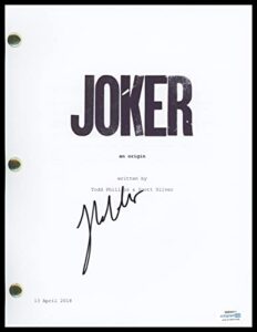 hildur gudnadottir”joker” composer autograph signed full script screenplay acoa