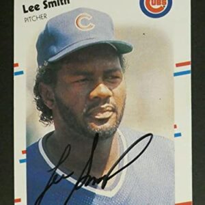 Lee Smith Signed Baseball Card with JSA COA