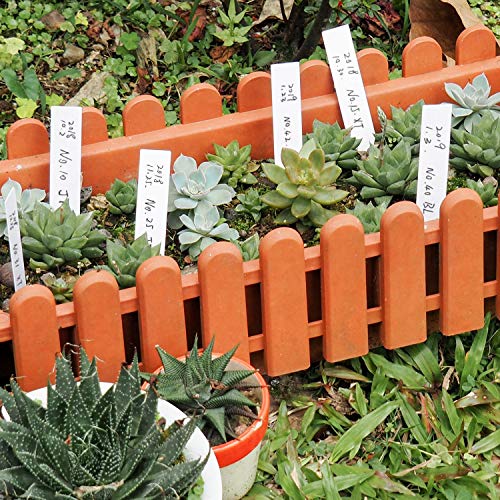 Kensizer 1000 Pcs 4 Inches Plastic Waterproof Plant Labels with a Gel Pen, Nursery Garden Stake Tags, Marker Labels Sticks for Potted Plants