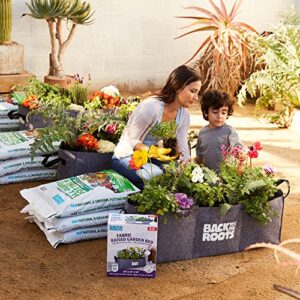 Back to the Roots Reusable Fabric Grow Bed for Herbs, Vegetables & Flowers, 3 cu. ft., Weatherproof, Double-stitched Handles for Easy Moving, No Assembly/Tools Needed