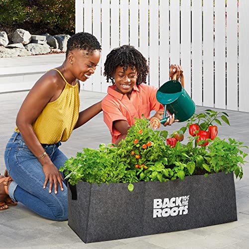 Back to the Roots Reusable Fabric Grow Bed for Herbs, Vegetables & Flowers, 3 cu. ft., Weatherproof, Double-stitched Handles for Easy Moving, No Assembly/Tools Needed