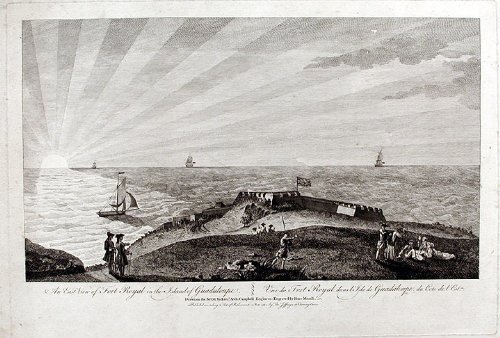 An East View of Fort Royal in the Island of Guadaloupe. Drawn on the Spot by Lieut. Arch. Campbell Engineer