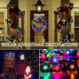 suddus 2 Pack Flower Solar String Lights Outdoor Waterproof 50 LED Solar Fairy Lights for Indoor Outdoor Decorations