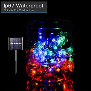 suddus 2 Pack Flower Solar String Lights Outdoor Waterproof 50 LED Solar Fairy Lights for Indoor Outdoor Decorations