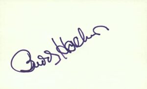 buddy hackett actor comedian 1981 nbc autographed signed index card jsa coa