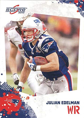 Julian Edelman 2010 Score NFL Football Mint Rookie Card 172 Picturing This New England Patriots Star in His Blue Jersey