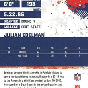 Julian Edelman 2010 Score NFL Football Mint Rookie Card 172 Picturing This New England Patriots Star in His Blue Jersey