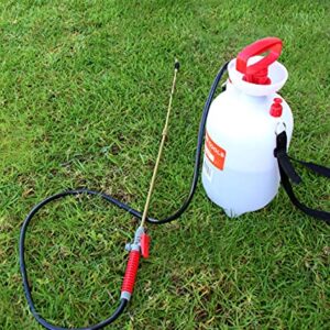 TABOR TOOLS 1.3 Gallon Lawn and Garden Pump Pressure with Pressure Relief Valve, Adjustable Shoulder Strap and Telescopic Adjustable Wand and VITON Seals. N50VA.