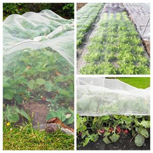 GonLei Garden Netting 10 * 50 FT Ultra Fine Garden Mesh Netting Protection Net Plant Cover Screen Vegetable Row Cover,Blueberry Netting Shrubs Fruits Tree Flowers Garden Screen Barrier Net