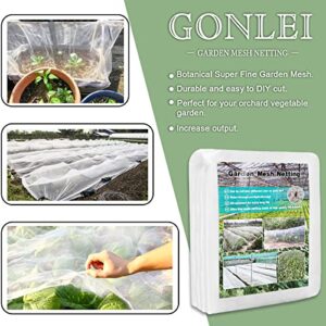 GonLei Garden Netting 10 * 50 FT Ultra Fine Garden Mesh Netting Protection Net Plant Cover Screen Vegetable Row Cover,Blueberry Netting Shrubs Fruits Tree Flowers Garden Screen Barrier Net