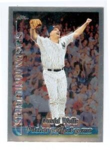 david wells baseball card (new york yankees) 1999 topps chrome #200 perfect game