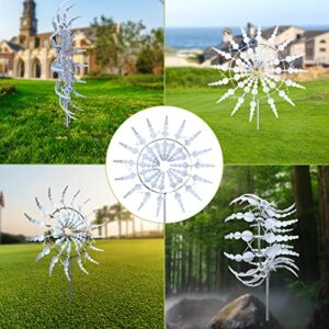 RIBOZRS Metal Plastic Windmill Suitable for courtyard, garden and outdoor decoration