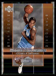2003-04 upper deck rookie exclusives carmelo anthony rookie card rc #3 nuggets