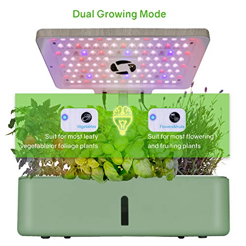 moistenland Indoor Hydroponic Garden, Hydroponics Growing System, Indoor Herb Garden Starter Kit with LED Grow Light, Inside Garden Growing System,Automatic Timer Plant Germination Kits (12 Pods)