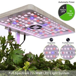 moistenland Indoor Hydroponic Garden, Hydroponics Growing System, Indoor Herb Garden Starter Kit with LED Grow Light, Inside Garden Growing System,Automatic Timer Plant Germination Kits (12 Pods)