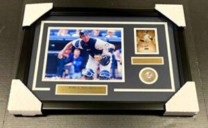 jorge posada new york yankees signed autographed card w/ 8×10 photo framed