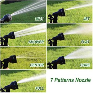 Stainless Steel Metal Garden Hose - 75FT with 2 Nozzles, Lightweight, Heavy Duty, High Pressure, Flexible, Tangle Free & Kink Free Cool to Touch, Outdoor Yard Hose