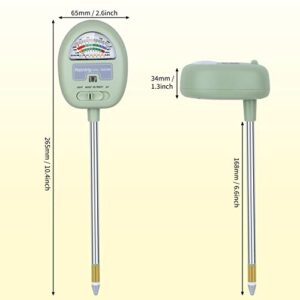 Soil Moisture Meter,4-in-1 Soil Ph Meter, Soil Tester for Moisture, Light,Nutrients, pH,Plant Care Tools, Great for Garden, Lawn, Farm, Indoor & Outdoor Use (No Battery Required)