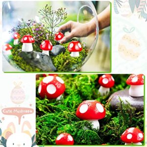 MGZTTHW Tiny Mushrooms for Crafts - Fairy Garden Mushroom - 60pcs Mini Resin Mushroom Decor- Fake Mushroom Miniatures Statue for Bonsai Micro Landscape Craft