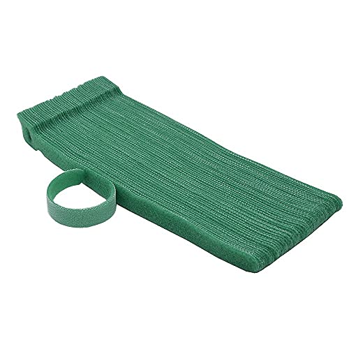 Garden Hook＆Loop Plant Cable Ties, Adjustable Garden Nylon Ties for Supporting Plant and Vines, Multi-functional Garden Ties(50 Pcs, 8 Inch, Green)