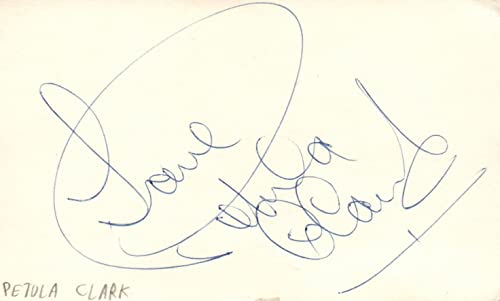 Petula Clark British Singer Actress Music Autographed Signed Index Card JSA COA