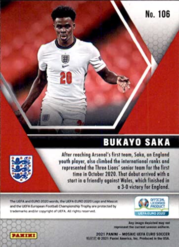 2021 PANINI MOSAIC UEFA EURO 2020#106 BUKAYO SAKA ENGLAND