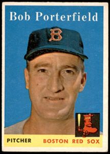 1958 topps # 344 bob porterfield boston red sox (baseball card) vg/ex red sox