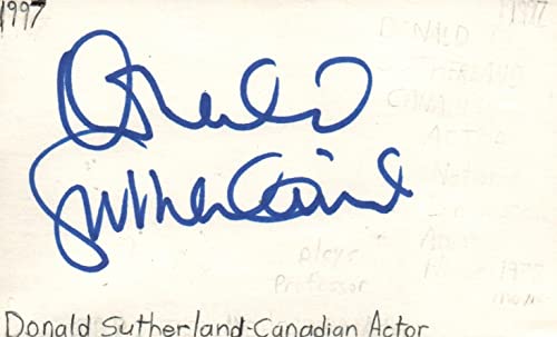 Donald Sutherland Canadian Actor TV Movie Autographed Signed Index Card JSA COA