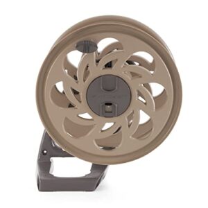 Suncast CPLSTA125B 125-Foot Sidetracker Garden Guide Side Tracker 125 ft. Brown Wall Mounted Hideaway Hose Reel, No Size, Taupe