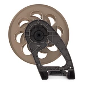 Suncast CPLSTA125B 125-Foot Sidetracker Garden Guide Side Tracker 125 ft. Brown Wall Mounted Hideaway Hose Reel, No Size, Taupe