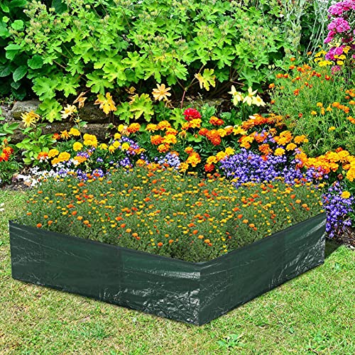 Raised Garden Planter Fabric Bed, 9 Divided Grids Durable Square Planting Grow Pot, Plant Grow Bags for Outdoor Carrot Onion Herb Flower Vegetable Plants