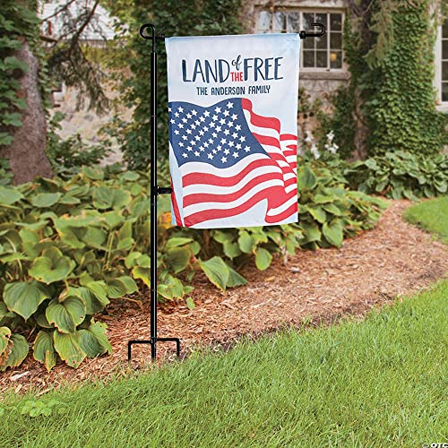 Upgraded Garden Flag Stand Banner Flagpole with 3 Prong Base, Black Wrought Iron Yard Garden Flag Pole - Holds Flags up to 12.5" in Width for Outdoor Garden Lawn