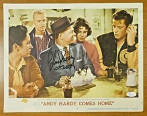 mickey rooney signed vintage 11×14 lobby card with jsa coa