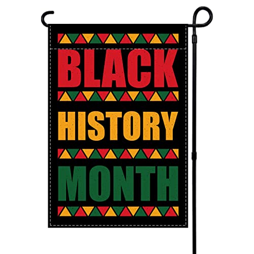 Linen Black History Month Garden Flag Black History Month Yard Sign Afro African American Black History Month Decorations and Supplies Outdoor