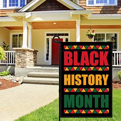 Linen Black History Month Garden Flag Black History Month Yard Sign Afro African American Black History Month Decorations and Supplies Outdoor