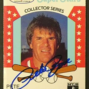 Pete Rose Signed Baseball Card with JSA COA