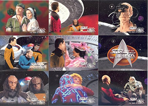 STAR TREK THE NEXT GENERATION TNG EPISODES SEASON 4 1996 SKYBOX BASE CARD SET