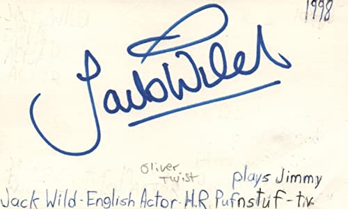 Jack Wild English Actor H.R. Pufnstuf TV Autographed Signed Index Card JSA COA