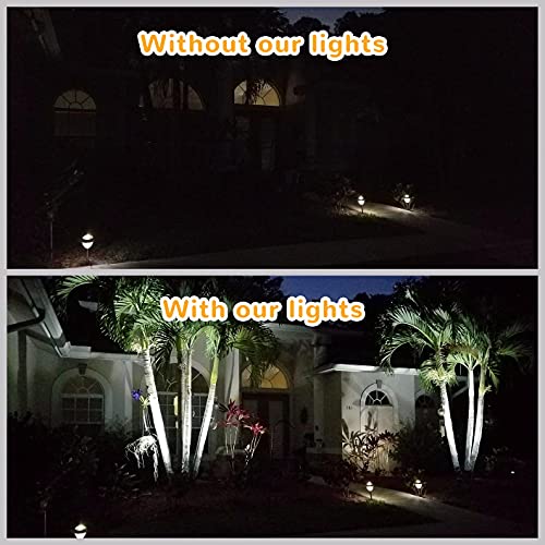 URPOWER Solar Lights Outdoor, 2-in-1 Waterproof Adjustable Solar Spotlights Outdoor Wall Light, Dusk-to-Dawn Solar Powered Landscape Lights for Backyard/Garden/Pathway/Pool/Porch (4Pack, Cool White)