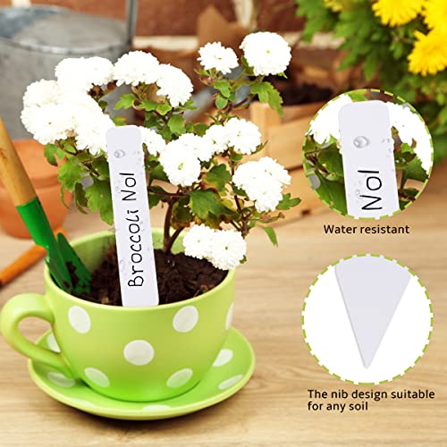 Plant Labels 300Pcs 4 Inch Plastic Plant Name Tags for Seedlings Garden Labels Markers Nursery Plant Tags Seed Labels Plant Label Stakes with Permanet Marking Pen Plant Markers for Outdoor Garden