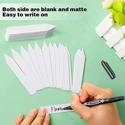 Plant Labels 300Pcs 4 Inch Plastic Plant Name Tags for Seedlings Garden Labels Markers Nursery Plant Tags Seed Labels Plant Label Stakes with Permanet Marking Pen Plant Markers for Outdoor Garden