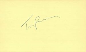 tony randall actor 1974 pyramid tv movie autographed signed index card jsa coa