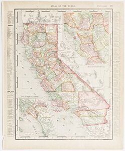 california with insets of southern & central regions (1905)