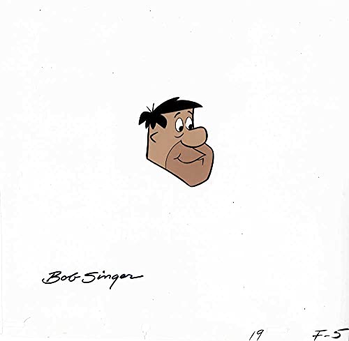 Flintstones Production Animation Art Cel of Flintstone from Hanna Barbera 1960s Signed by Animator Bob Singer 5