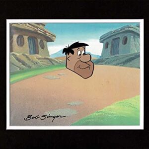 Flintstones Production Animation Art Cel of Flintstone from Hanna Barbera 1960s Signed by Animator Bob Singer 5