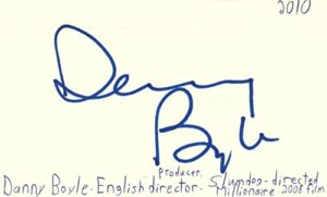 danny boyle english director slumdog movie autographed signed index card jsa coa