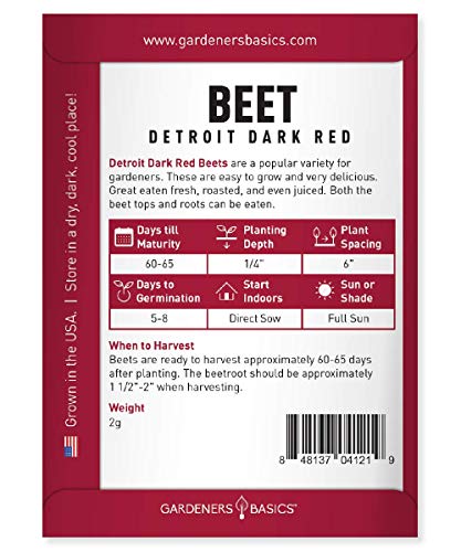 Beet Seeds for Planting Detroit Dark Red 100 Heirloom Non-GMO Beets Plant Seeds for Home Garden Vegetables Makes a Great Gift for Gardeners by Gardeners Basics