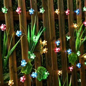 JMEXSUSS 2 Pack Flower Solar String Lights, Each 30.6FT 50LED Solar Lights Outdoor Waterproof, Cherry Blossoms Solar Fairy Lights Decorations for Garden Yard Patio Christmas Tree Party Decoration