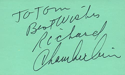 Richard Chamberlain Actor 1976 Movie TV Autographed Signed Index Card JSA COA